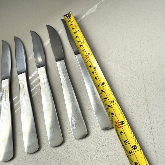 Gense Set Of 6 Facette Steak Knives And Holder Stainless Steel Sweden 8” Vintage - Picture 4 of 7